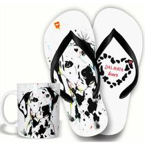 KIT Dalmata Caneca de Polímero 325ML e Chinelo