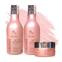 Kit Dama Hair Cosméticos Para Cabelos cacheados Maciez, Sedosidade e Brilho Intenso