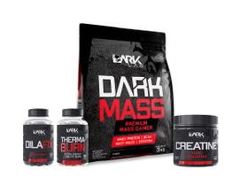 Kit Dark Mass 3kg + Creatina 150g + Dilafix 120 caps + Therma Burn 120 caps Dark Lab