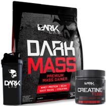 Kit Dark Mass 3kg + Creatina Fuse 150g + Coqueteleira 700ml Dark Lab