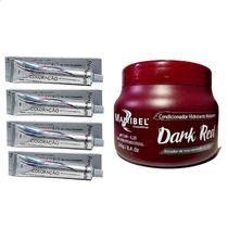 Kit Dark Red 01 Máscara 250G E 04 Tintas N 66.66 Mairibel