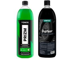 Kit Darker Pneu Pretinho Prizm Restaurador de vidros Vonixx