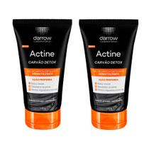 Kit Darrow Actine Carvão Detox 2 Gel De Limpeza Esfoliante 100g