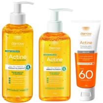 Kit Darrow Actine Gel de Limpeza Oil Control Protetor Solar Facial Sem Cor FPS60