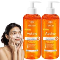 Kit Darrow Actine Gel de Limpeza Vitamina C Antioleosidade Pele Oleosa Pele Mista Acneica