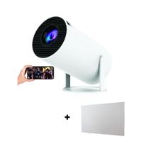 Kit Datashow Wifi Projetor Data Show Retro Projetor Tela Hdmi 4k Netflix Tv 130 pol HD