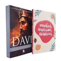 Kit Davi o Homem Segundo o Coração de Deus + Caderno Anotações Bíblicas Boho