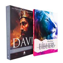 Kit Davi o Homem Segundo o Coração de Deus + Caderno Anotações Bíblicas Leão Color
