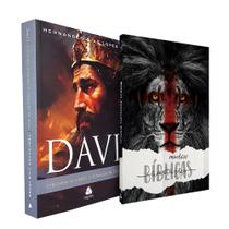 Kit Davi o Homem Segundo o Coração de Deus + Caderno Anotações Bíblicas Leão de Judá - Editora Hagnos