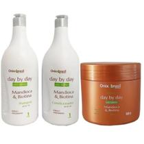 Kit Day By Day Mandioca E Biotina Shampoo Cond, Masc - Onixx