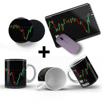 Kit Day Trader Caneca Mousepad e Portacopo