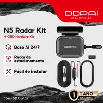 Kit DDPAI N5 Dual com Radar OBD Monitoramento 24h e Detecção de Movimento AI