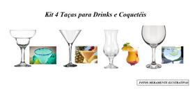 Kit De 04 Taças Para Drinks Coquetel - Nadir Figueredo