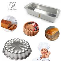 Kit De 1 Forma Charlotte Gomada Decorada + 1 Forma De Bolo Inglês Pão Gelo N. 1