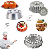 Kit De 1 Forma Charlotte Para Bolo Nórdico + 1 Forma Ballerine Redonda + 1 Forma Suíça Gomada Alta