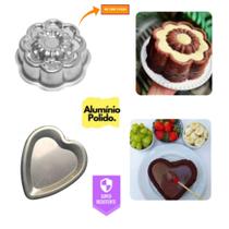 Kit De 1 Forma Coração Ballerine + 1 Forma Margarida Ballerine Para Bolo Vulcão Piscina Fondue