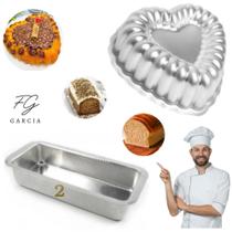 Kit De 1 Forma Coração Gomada Ballerine Decorada + 1 Forma Para Bolo Inglês Pão Gelo N. 2