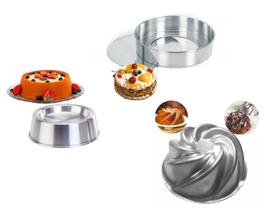 Kit De 1 Forma Fundo Falso + 1 Forma Ballerine Redonda + 1 Forma Vulcão