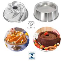 Kit De 1 Forma Vulcão Com Furo Para Bolo Nórdico Nordic Cake + 1 Forma Ballerine Redonda