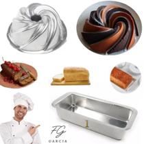 Kit De 1 Forma Vulcão Para Bolo Nórdico Nordic Cake + 1 Forma Para Bolo Inglês Pão Bolo N. 1