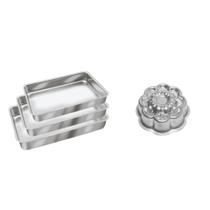 Kit De 1 Jogo De Forma Retangular N. 1, 2, 3 + 1 Forma Margarida Decorada Alumínio Superior IF 35 Kit De 1 Jogo De Forma Retangular N. 1, 2, 3 + 1 Forma Margarida Decorada Alumínio Superior IF 35