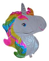 Kit De 10 Balão Metalizado De Unicornio Tamanho Gigante