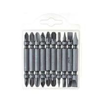 Kit De 10 Bits 65Mm Parafusadeira Com Ponta Dupla Magnética Kit De 10 Bits 65Mm Parafusadeira Com Ponta Dupla Magnética
