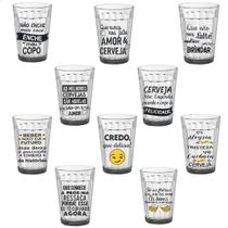Kit De 10 Copos Americano Lagoinha De Vidro 190ml 1 De Cada Modelo Kit De 10 Copos Americano Lagoinha De Vidro 190ml 1 De Cada Modelo