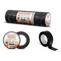 Kit de 10 Fitas Isolantes 5m x 18mm Preto Black+Decker