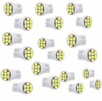 Kit De 10 Par Lâmpadas Led T10 5w Pingo 8 Leds 12v 1w Farol