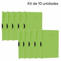 Kit de 10 Pastas Apresentaçao A4 - Clip de Metal - Opaca - Verde Kit de 10 Pastas Apresentaçao A4 - Clip de Metal - Opaca - Verde