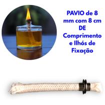 Kit de 10 pavios de algodão para lamparina de vidro