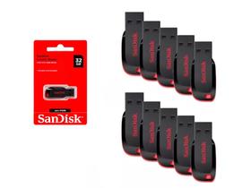 Kit De 10 Pendrive Sandisk Cruzer Blade 32gb Sdcz50-032g-b35