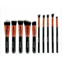 Kit De 10 Pincéis Para Maquiagem Macrilan - macrilan Kit De 10 Pincéis Para Maquiagem Macrilan - macrilan