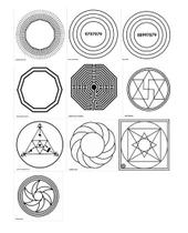 Kit de 10 Placas Radiônicas em PVC 19x19cm para Harmonização Energética