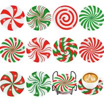 Kit de 10 porta-copos de arte com diamantes de Natal FairySandy e 10,5 cm Kit de 10 porta-copos de arte com diamantes de Natal FairySandy e 10,5 cm