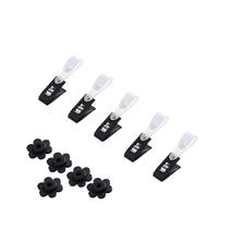Kit de 10 Presilhas de Borracha e Clipe Ajustável para Bandeira de Jardim DongAi Kit de 10 Presilhas de Borracha e Clipe Ajustável para Bandeira de Jardim DongAi