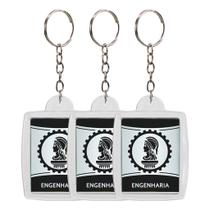 Kit De 100 Chaveiros Acrílicos 3x4 Para Formaturas Eventos Engenharia