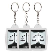 Kit De 100 Chaveiros Acrílicos 3x4 Para Lembrancinhas Advogado Direito