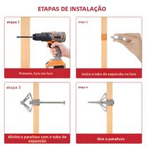 Kit De 100 Peças De Ancoragem Para Drywall, Ancoragens Para Paredes Ocultas, Plugues De Placa De