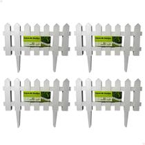 Kit de 12 Cercas Decorativas Inglesas Para Jardim Branca de Plástico Cerquinhas 1004 Kit de 12 Cercas Decorativas Inglesas Para Jardim Branca de Plástico Cerquinhas 1004