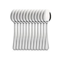Kit de 12 Colheres de Chá 13CM Atenas Inox -Wellmix
