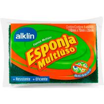 Kit de 12 Esponjas Multiuso Dupla Face Antibacteriana Alklin