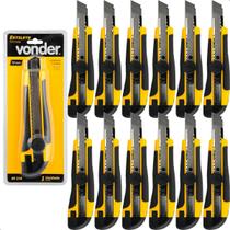 Kit de 12 Estiletes Profissional Emborrachado lamina reta segmentada 18mm Ferramenta Vonder Kit de 12 Estiletes Profissional Emborrachado lamina reta segmentada 18mm Ferramenta Vonder