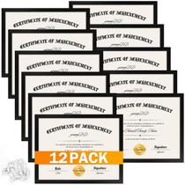 Kit de 12 Molduras YixangDD para Diploma 21,5x28 cm Preto Kit de 12 Molduras YixangDD para Diploma 21,5x28 cm Preto