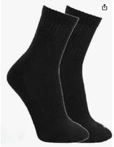 Kit de 12 Pares de Meias Brancas e Pretas Lisas Cano Alto Sport em Algodão Kit de 12 Pares de Meias Brancas e Pretas Lisas Cano Alto Sport em Algodão
