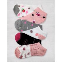 Kit de 12 pares de meias soquete básica feminina colorida confortável - Filó Modas