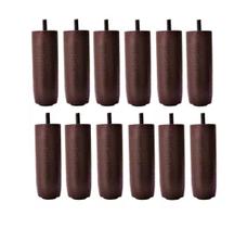 Kit de 12 Pés Para Cama Box ou Baú Queen King 12 cm de Altura TDC Madeira Maciça