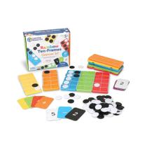 Kit de 140 Peças Rainbow Ten-Frames - Recursos de Aprendizagem Matemática