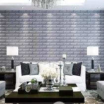 Kit De 15 Painel Placa Adesivo 3D Tijolinho papel de parede autoadesivo 70x77cm Autocolante